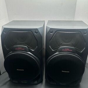 Pair Of Panasonic 100 Watt SB AK17 Hi-Fi Stereo Bookshelf Speakers Black 6 ohms